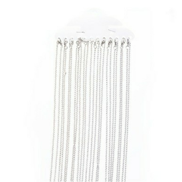 12pcs/set Silver Color 42cm/16.54'' O-Chains - Picture 3 of 5